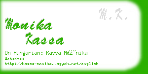 monika kassa business card